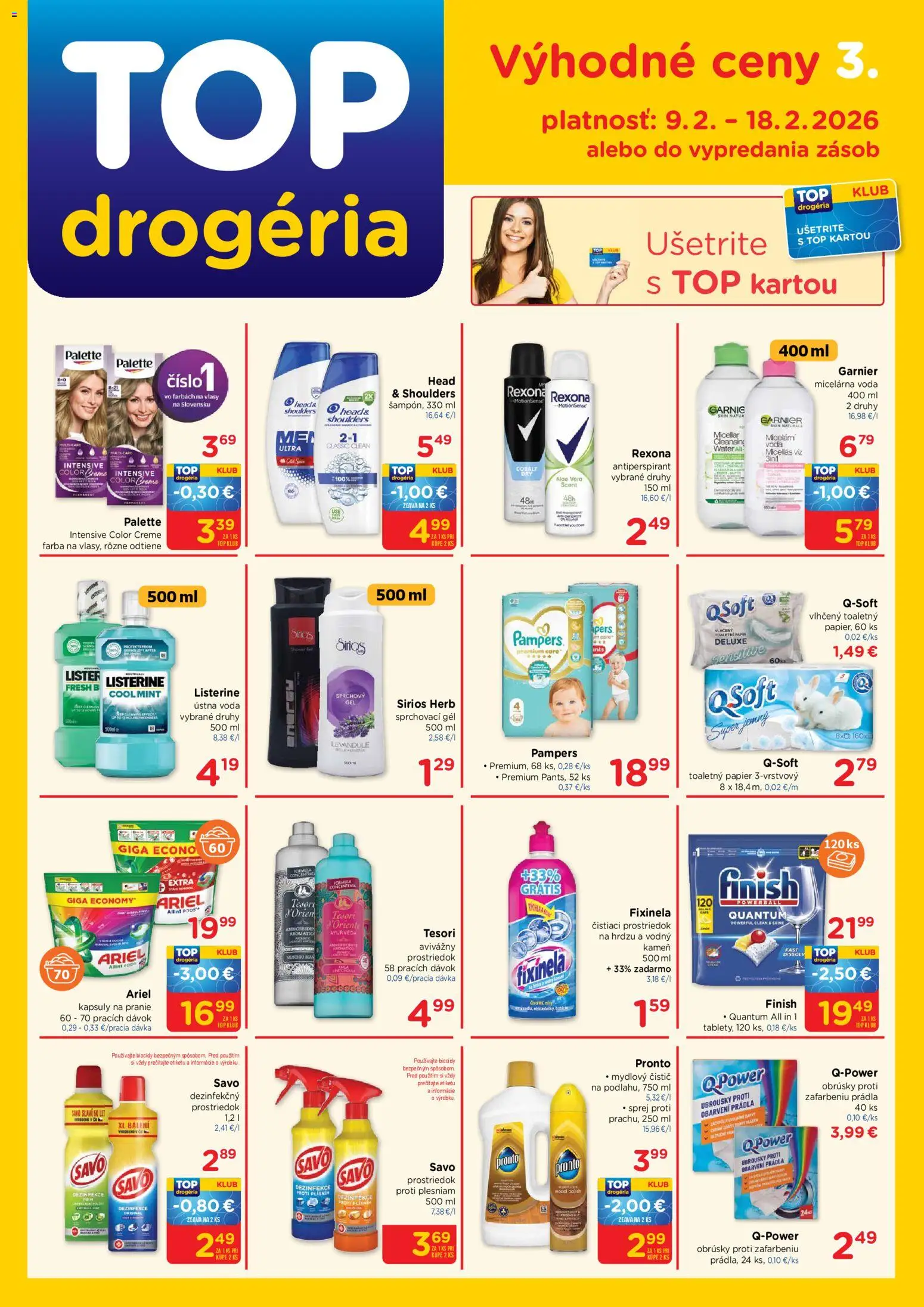 Náhľad TOP Drogéria letáku platného od 09.02.2026