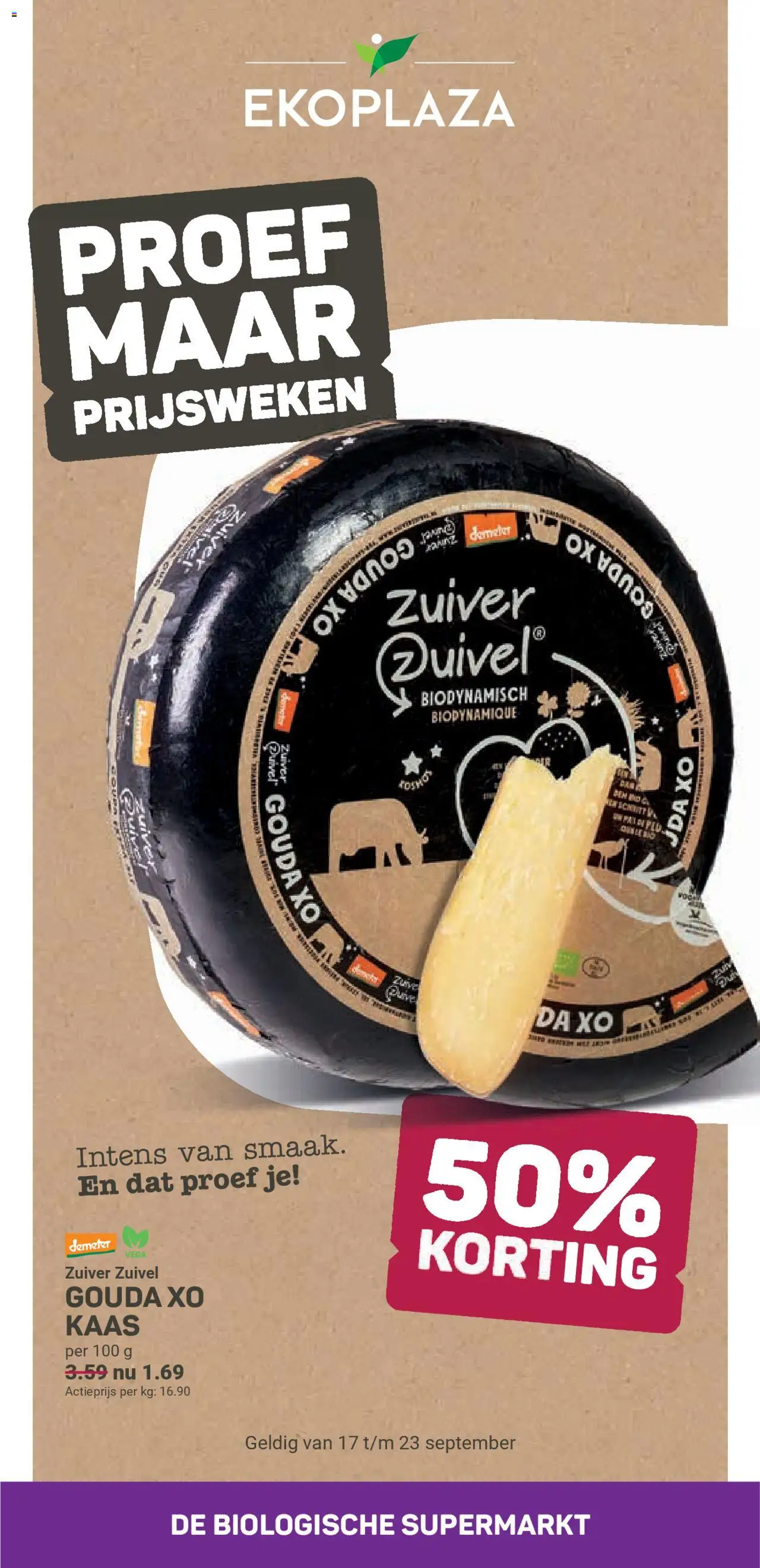 Voorbeeld van Folder week 38 van winkel Ekoplaza geldig vanaf 17-09-2025 - Gouda, Kaas, Zuivel