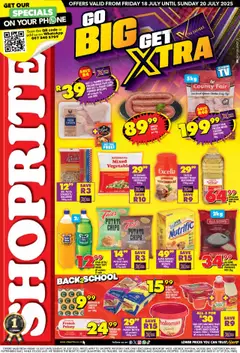 Preview of Shoprite flyer valid from 18/07/2025