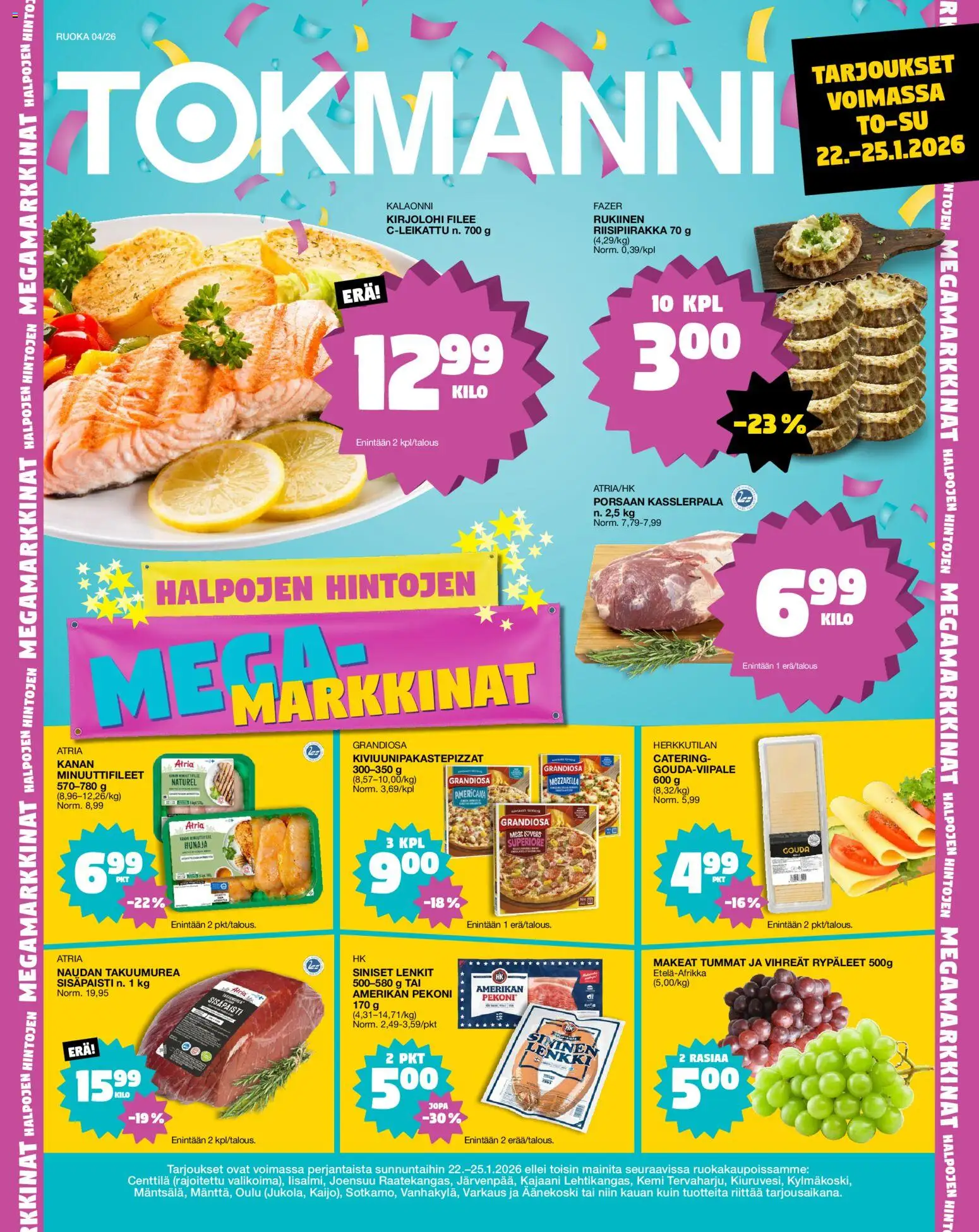 Kaupan Tokmanni Ruokatarjoukset esikatselu, voimassa 22/01/2026
