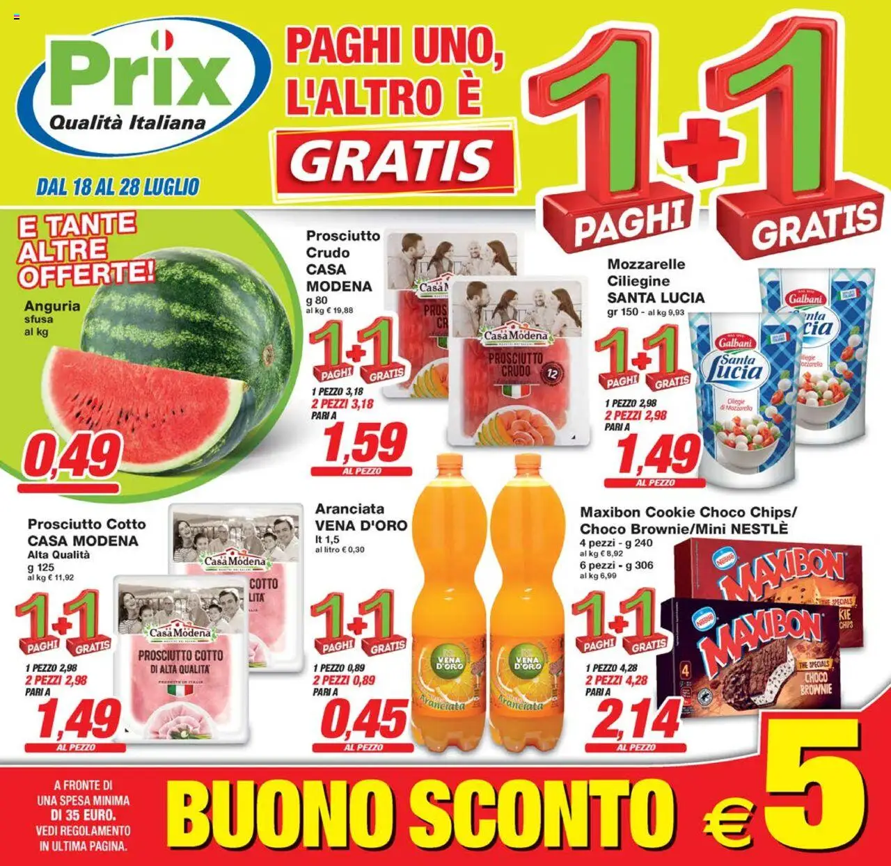 Volantino Prix valido da 18/07/2025 numero di pagina 1