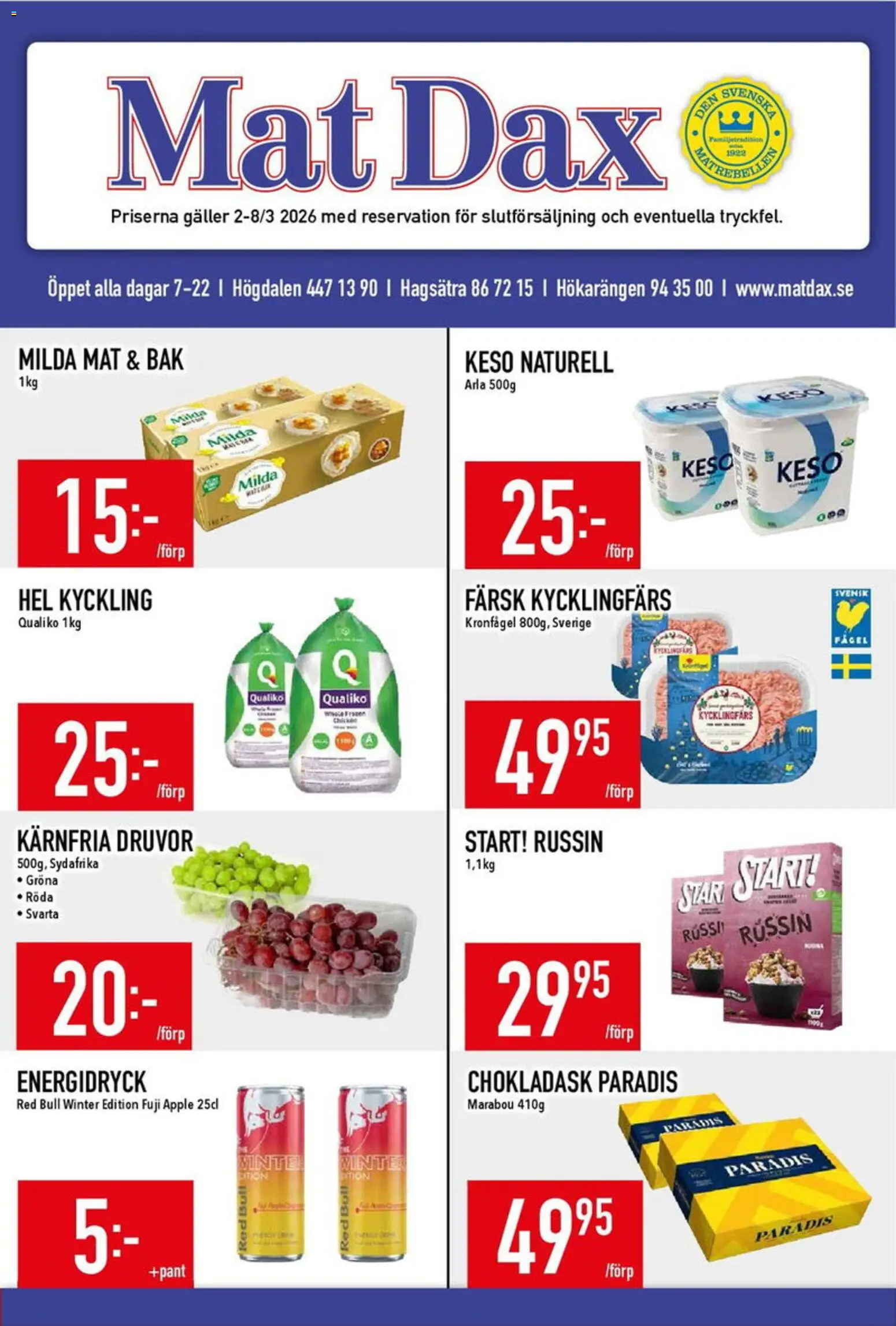Förhandsgranska reklamblad Matdax erbjudanden från butik Matdax gäller från 09/03/2026