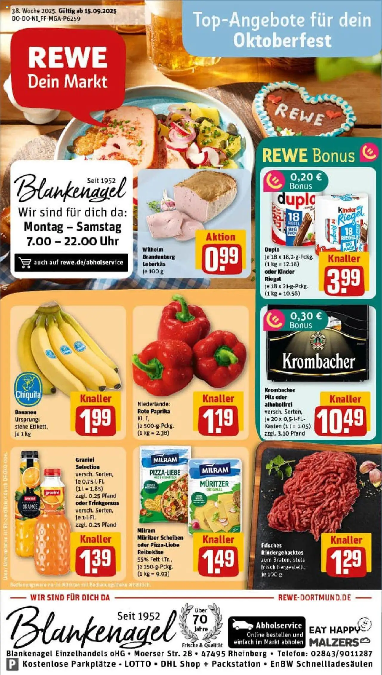 REWE Prospekt ab 14.09.2025 nächste Woche - Prospekt Rheinberg	