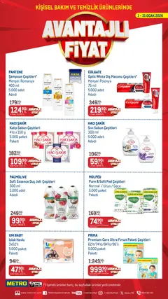 Metro Kişisel Bakım ve Temizlik Ürünleri 01.01.2026 - Broşürünün önizlemesi