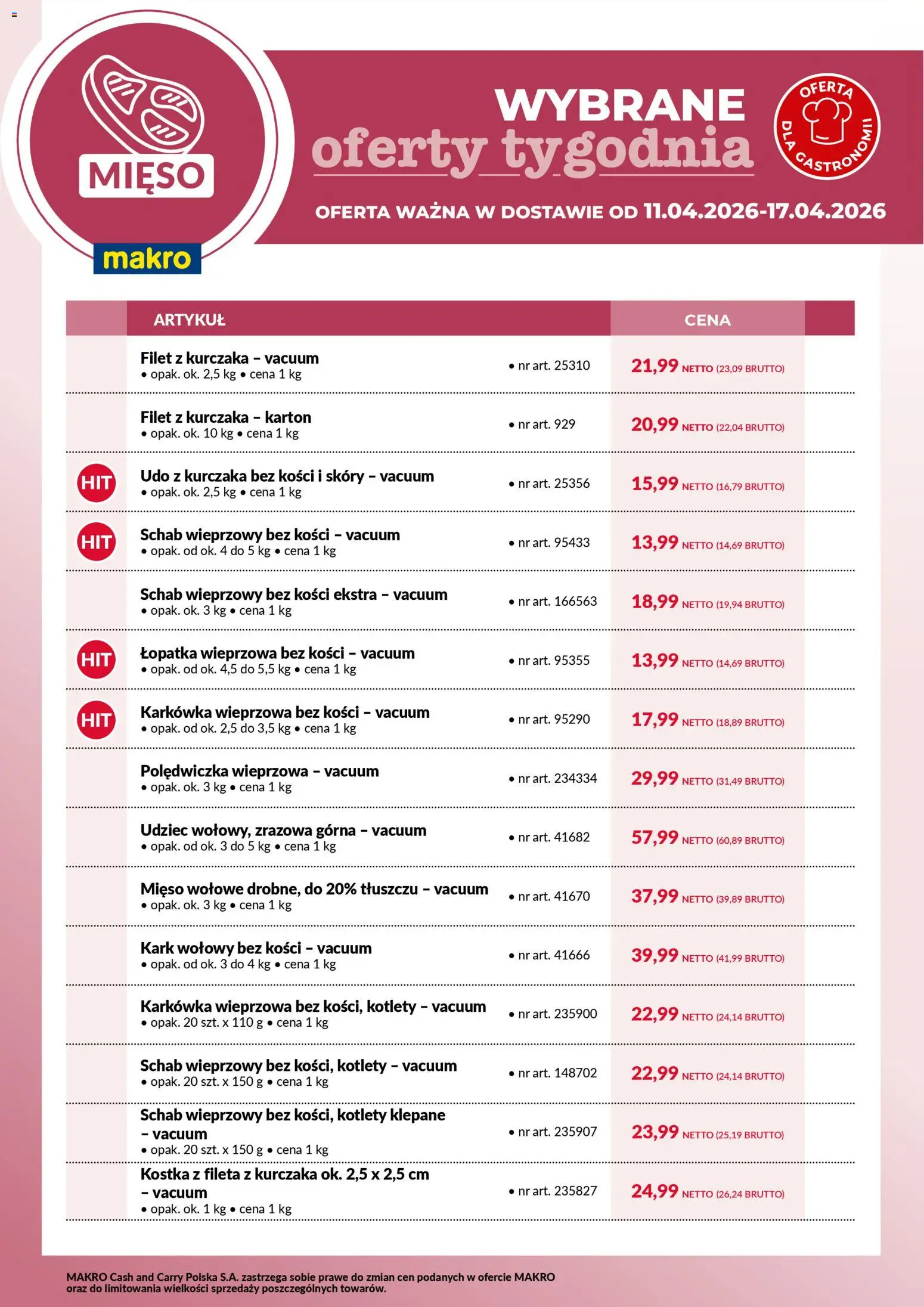 Pogląd gazetki "Makro gazetka - Wybrane oferty tygodnia w dostawie" ze sklepu Makro ważnej od 11.04.2026