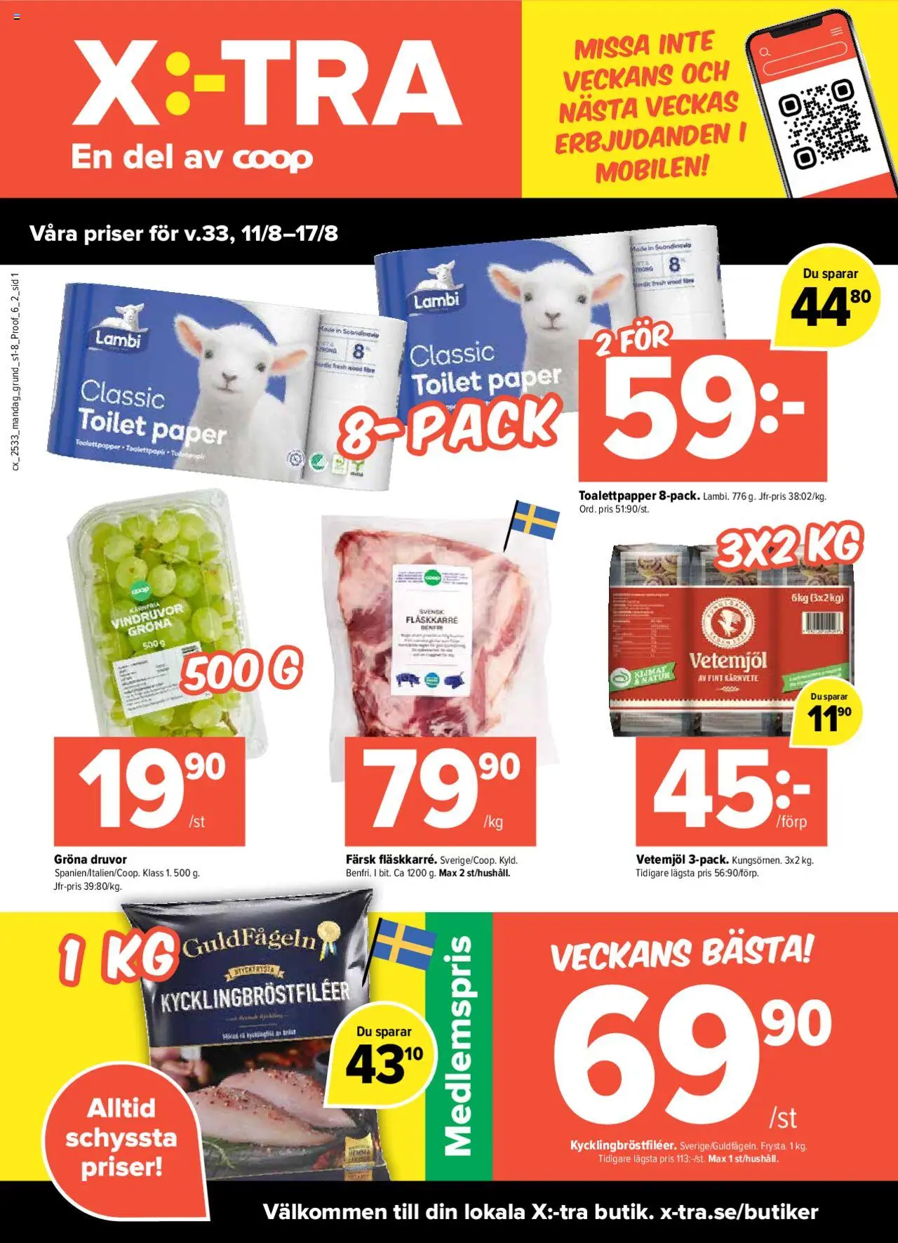 Black Friday varsel är giltig 11/08 2025 > Veckans Erbjudanden gäller från 11/08/2025 till 17/08/2025 sidnummer 1