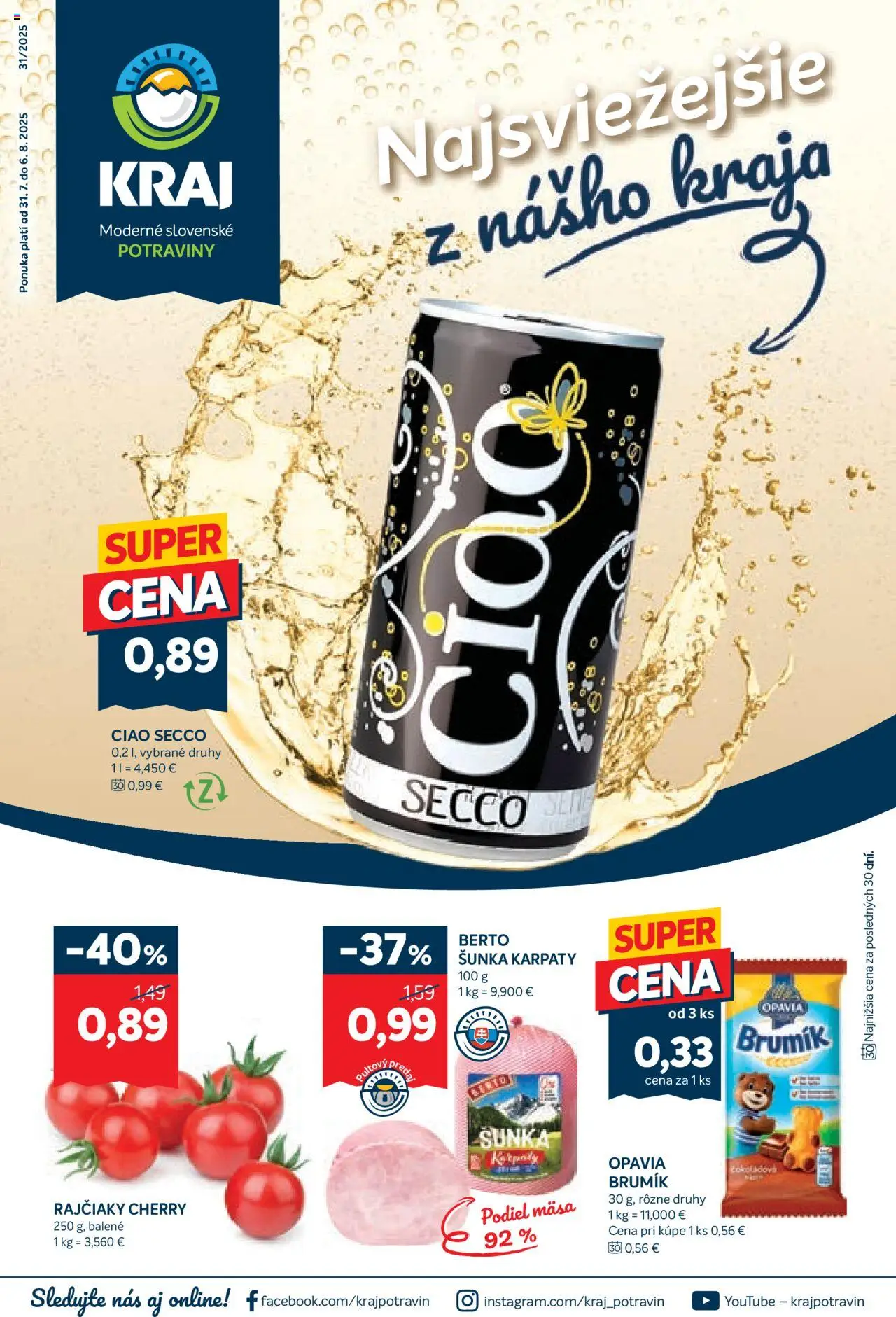 Kraj Leták (31.07. - 06.08.2025) - Akčná ponuka