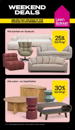 Voorbeeld van WEEKEND DEALS - black friday van winkel Leen Bakker geldig vanaf 14-11-2025