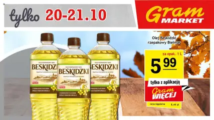 Pogląd gazetki "Niesłychanie Niskie Ceny" ze sklepu Gram Market ważnej od 20.10.2025