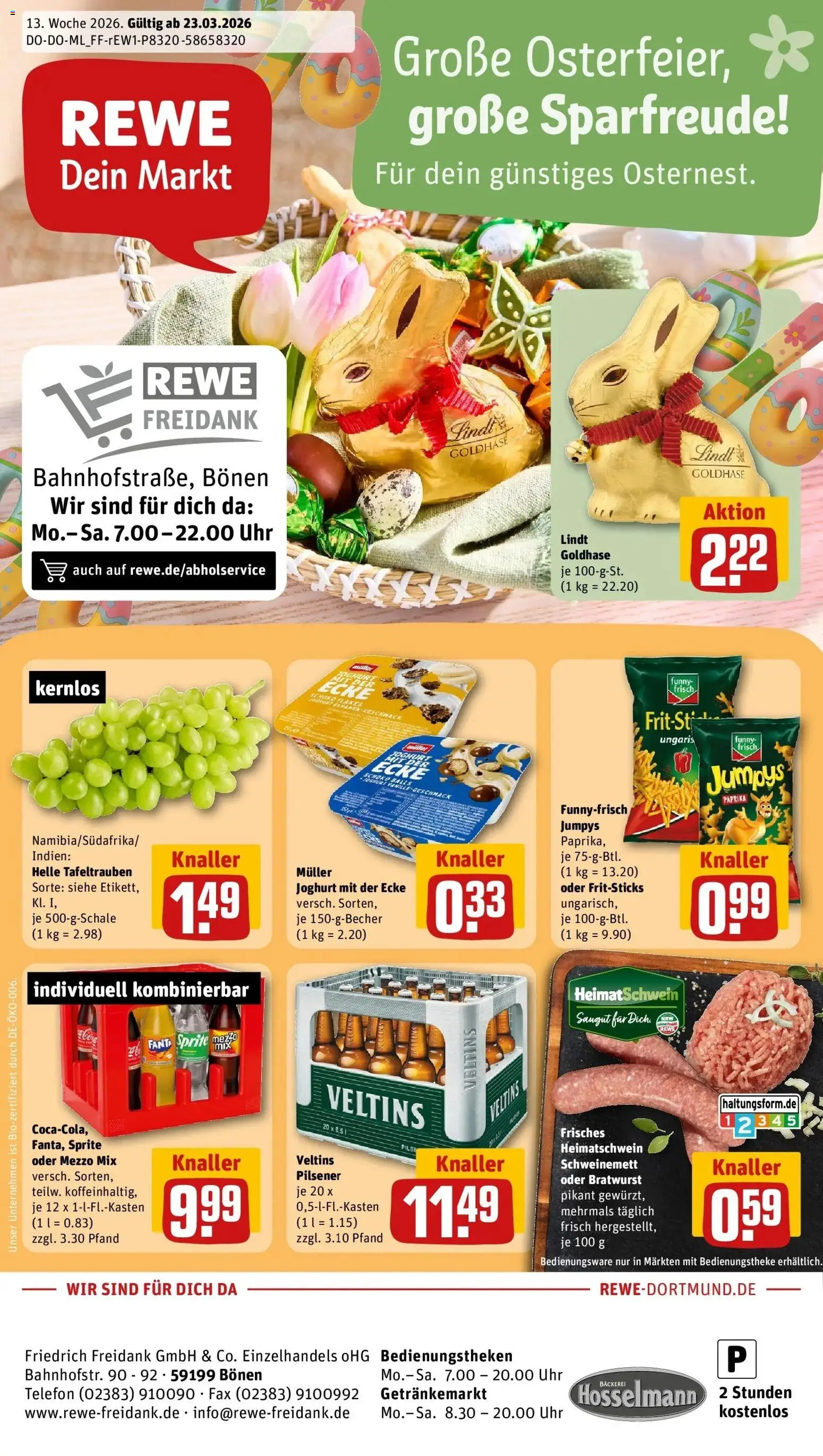 Vorschau von dem Prospekt des Geschäftes Rewe, gültig ab dem 23.03.2026