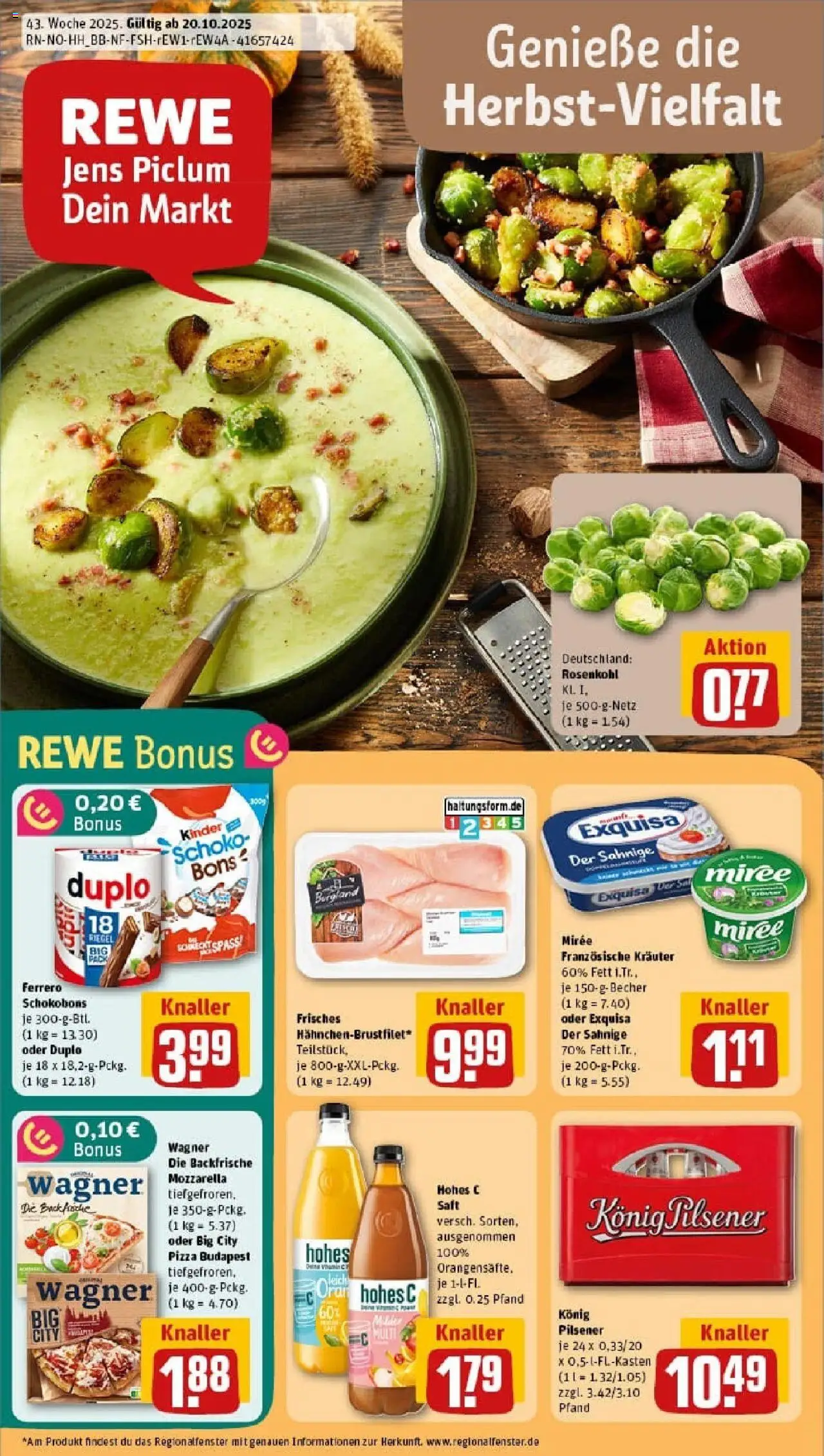 REWE Prospekt ab 19.10.2025 nächste Woche - Prospekt Hamburg	