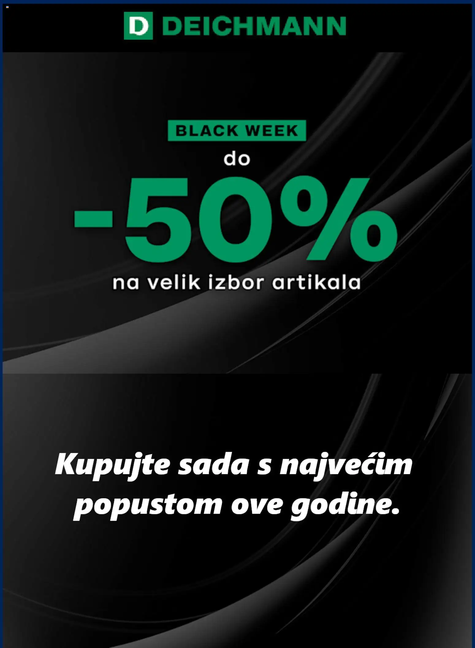 Pregled letka Black Friday trgovine Deichmann vrijedi od 27.11.2025