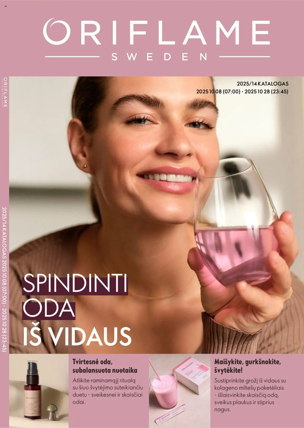 Oriflame leidinys galioja nuo 2025.10.08 – puslapio numeris 1