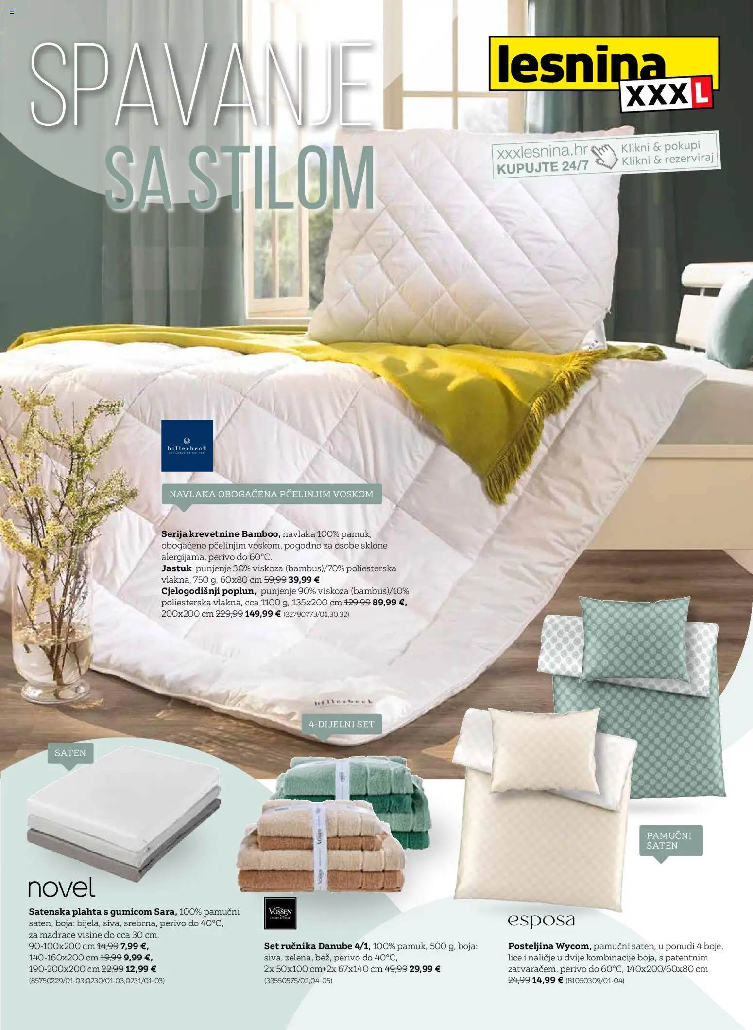 Pregled letka Spavanje sa stilom trgovine Lesnina vrijedi od 02.02.2026