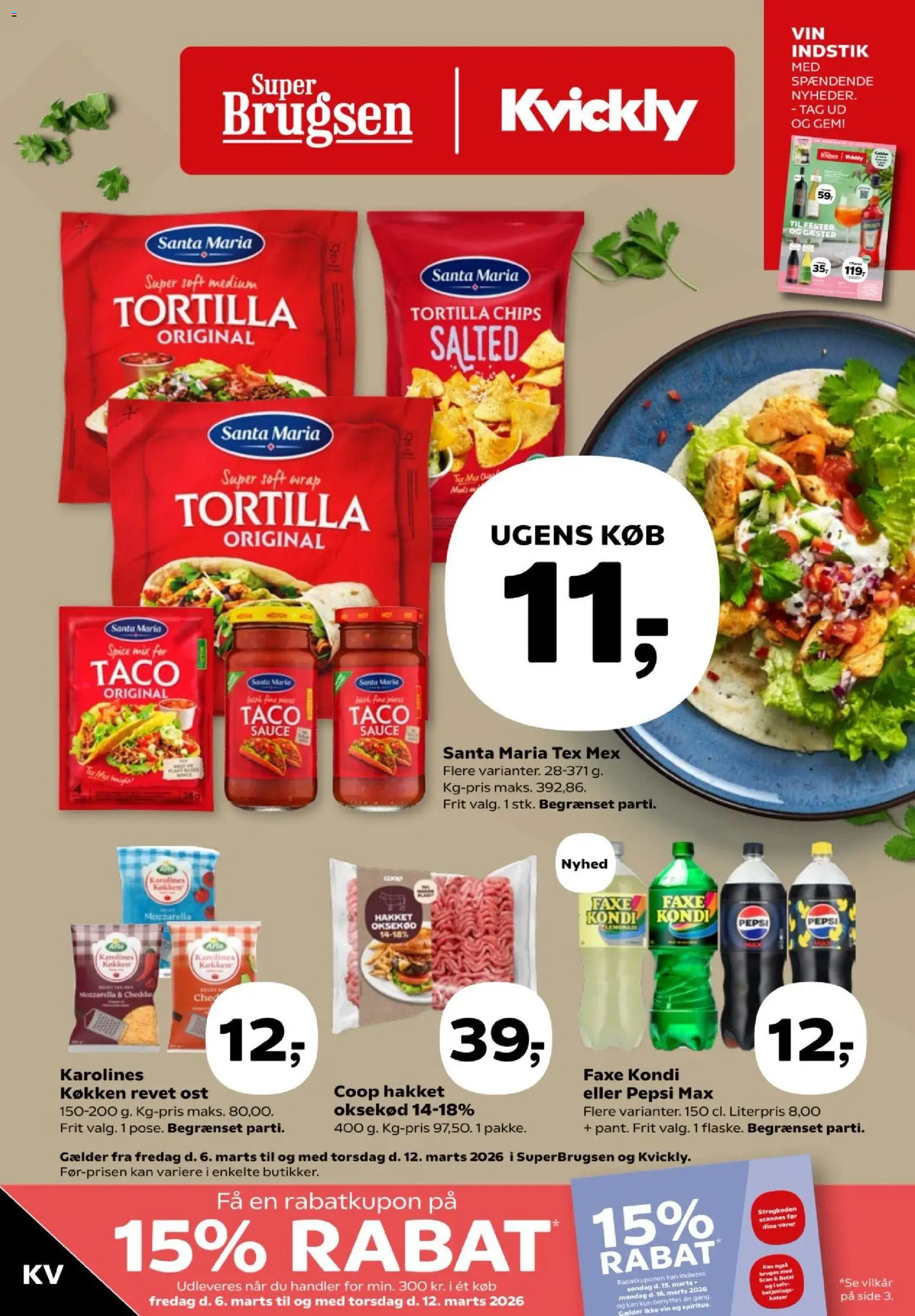 Eksempel på tilbudsavis Kvickly - Tilbudsavis uge 11 fra butik Kvickly gyldig fra 06/03/2026
