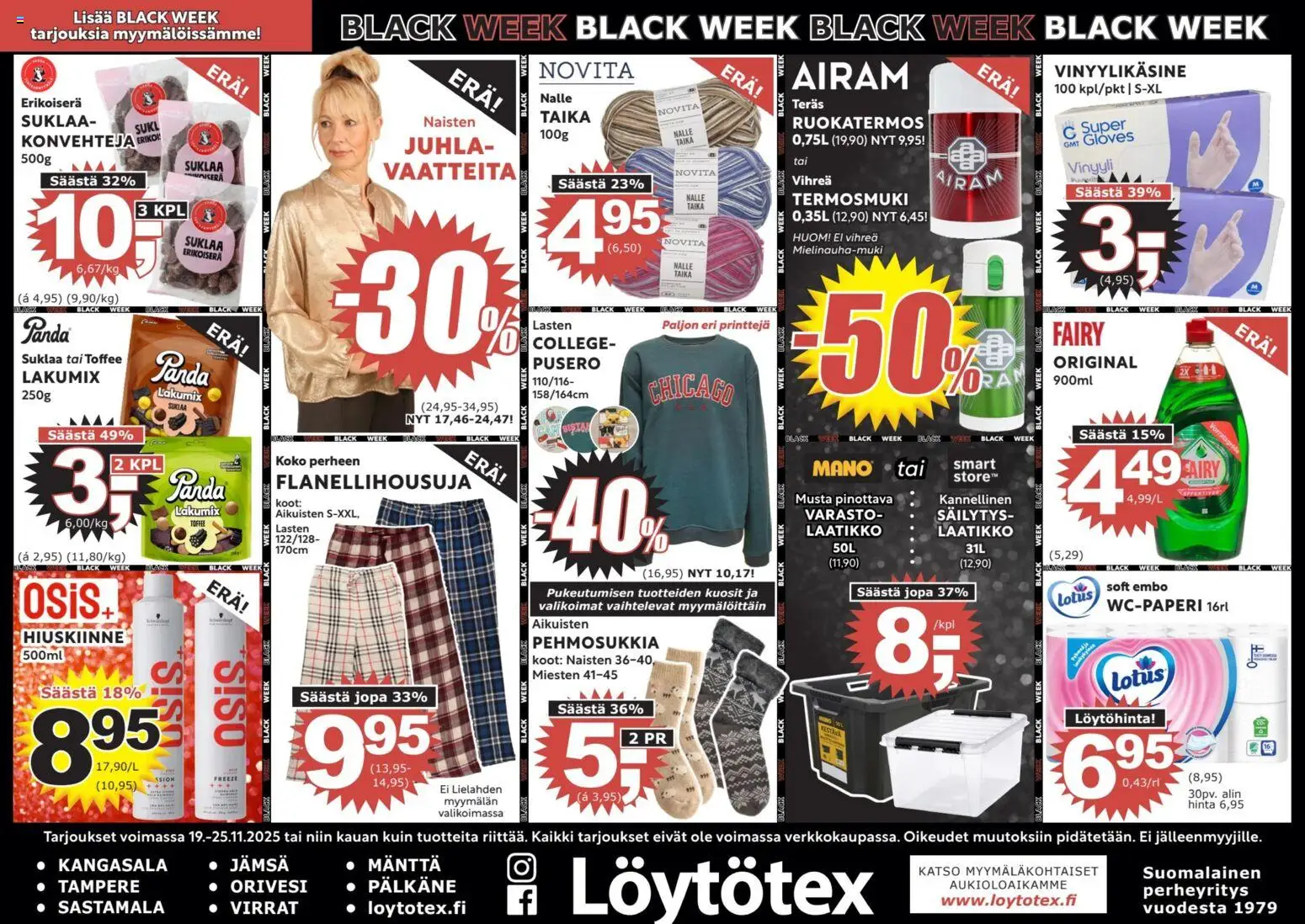 Kaupan Löytötex Black Friday esikatselu, voimassa 19/11/2025