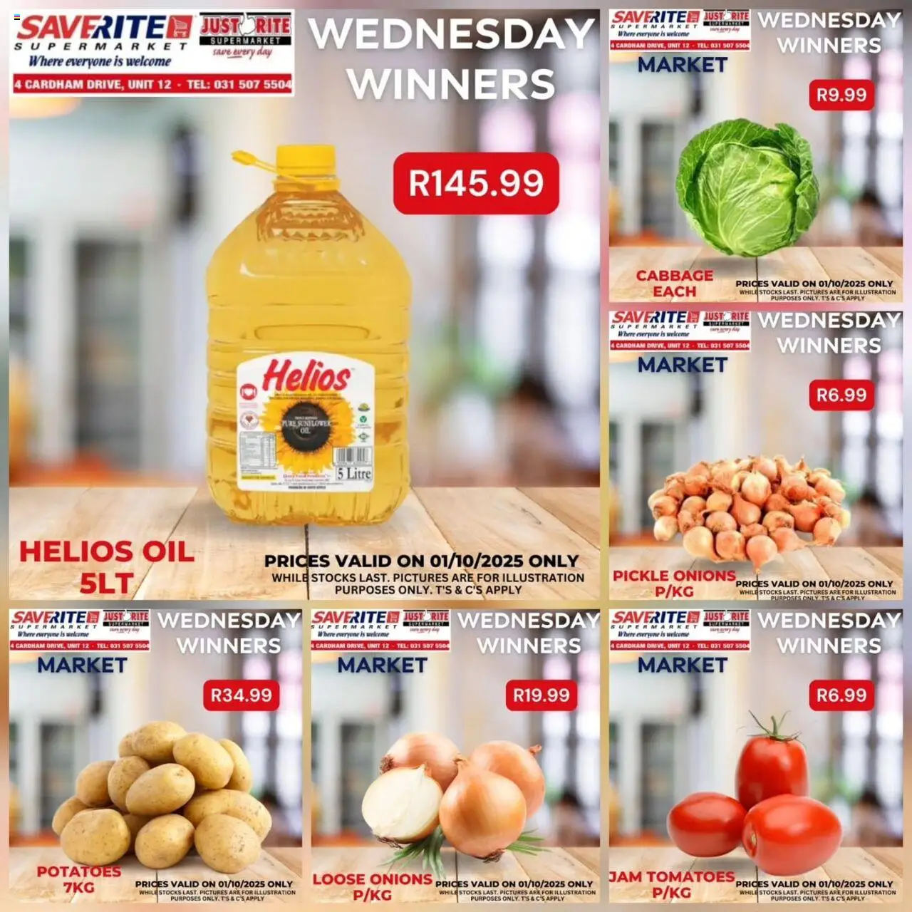 Saverite Wednesday Winners from 01/10 - 01/10/2025 > Promotions