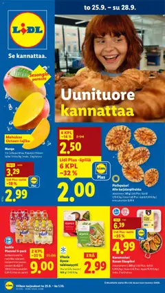 Kaupan Lidl Tarjoukset esikatselu, voimassa 25/09/2025