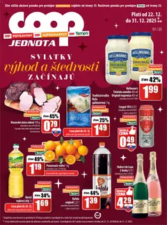 Náhľad COOP Jednota letáku platného od 22.12.2025