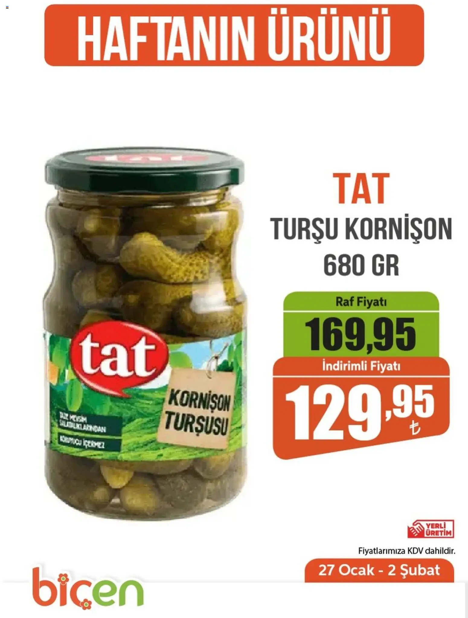 Biçen Market Haftanın Ürünü 27.01.2026 - Broşürünün önizlemesi