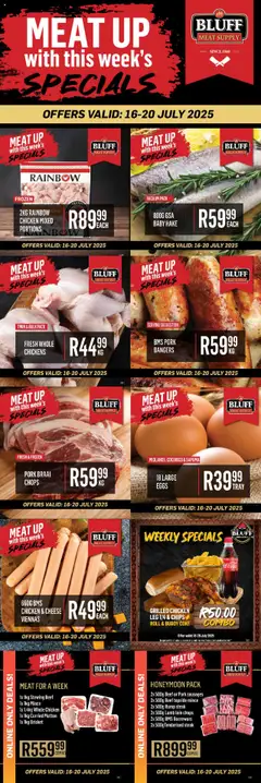 Preview of Bluff Meat Supply flyer valid from 16/07/2025