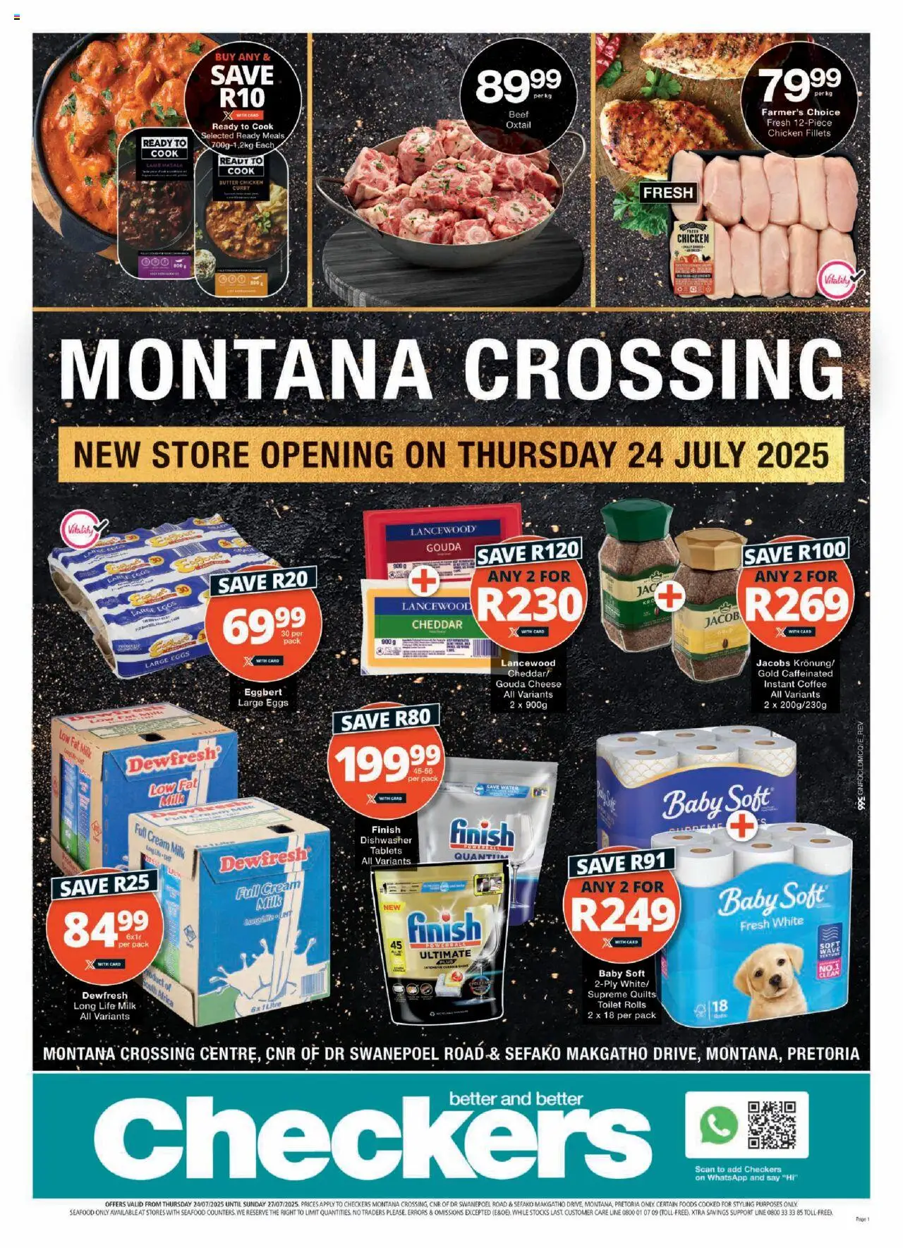 Checkers Gauteng - Montana Crossing Store Opening 24/07 - 27/07/2025 >> Catalogue