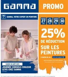 Prévisualisation de Publicité du magasin GAMMA formulaire valide 27/08/2025