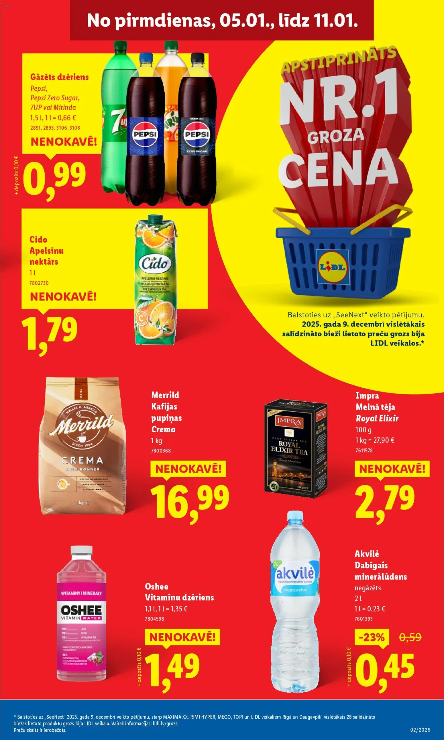 Skatīt Lidl akciju bukletu, derīgs no 2026.01.05