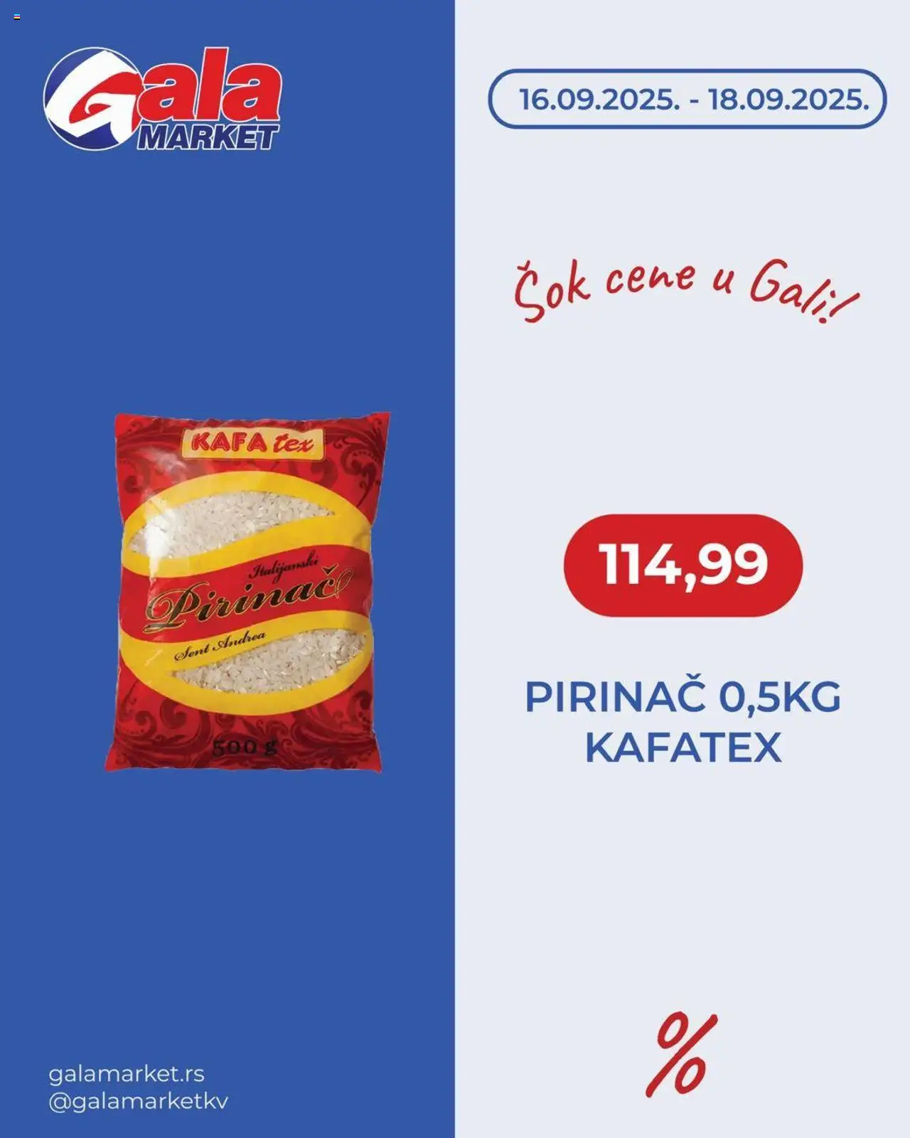 Gala MARKET katalog važi od 16.09.2025 - stranica 1