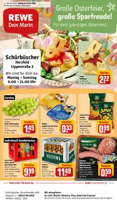 Vorschau von dem Prospekt des Geschäftes Rewe, gültig ab dem 23.03.2026