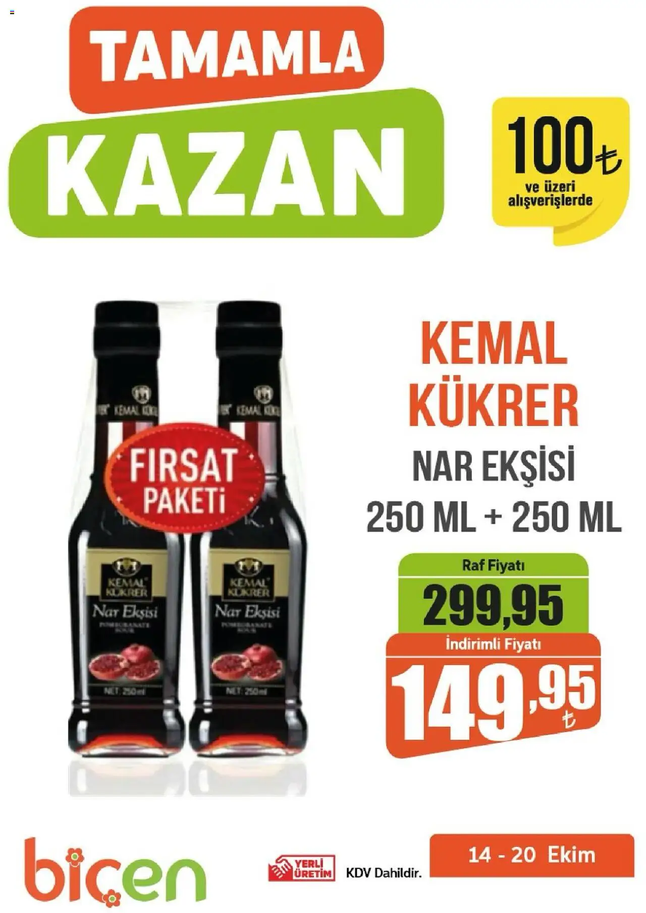 Biçen Market Tamamla Kazan (14 - 20 Ekim 2025) - Sayfa numarası 1