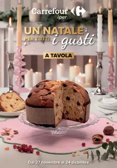 Anteprima dell'opuscolo Volantino Iper - Pranzo di Natale dal negozio Carrefour valido da 27/11/2025
