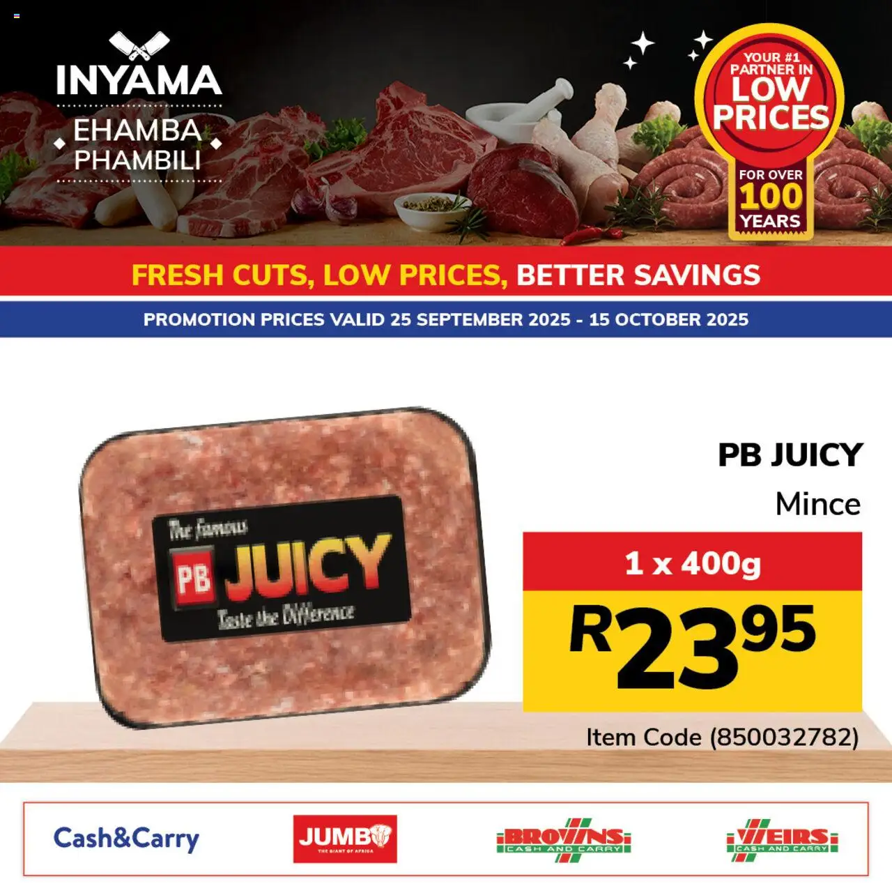 Jumbo Meat Specials from 25/09 - 15/10/2025 > Promotions