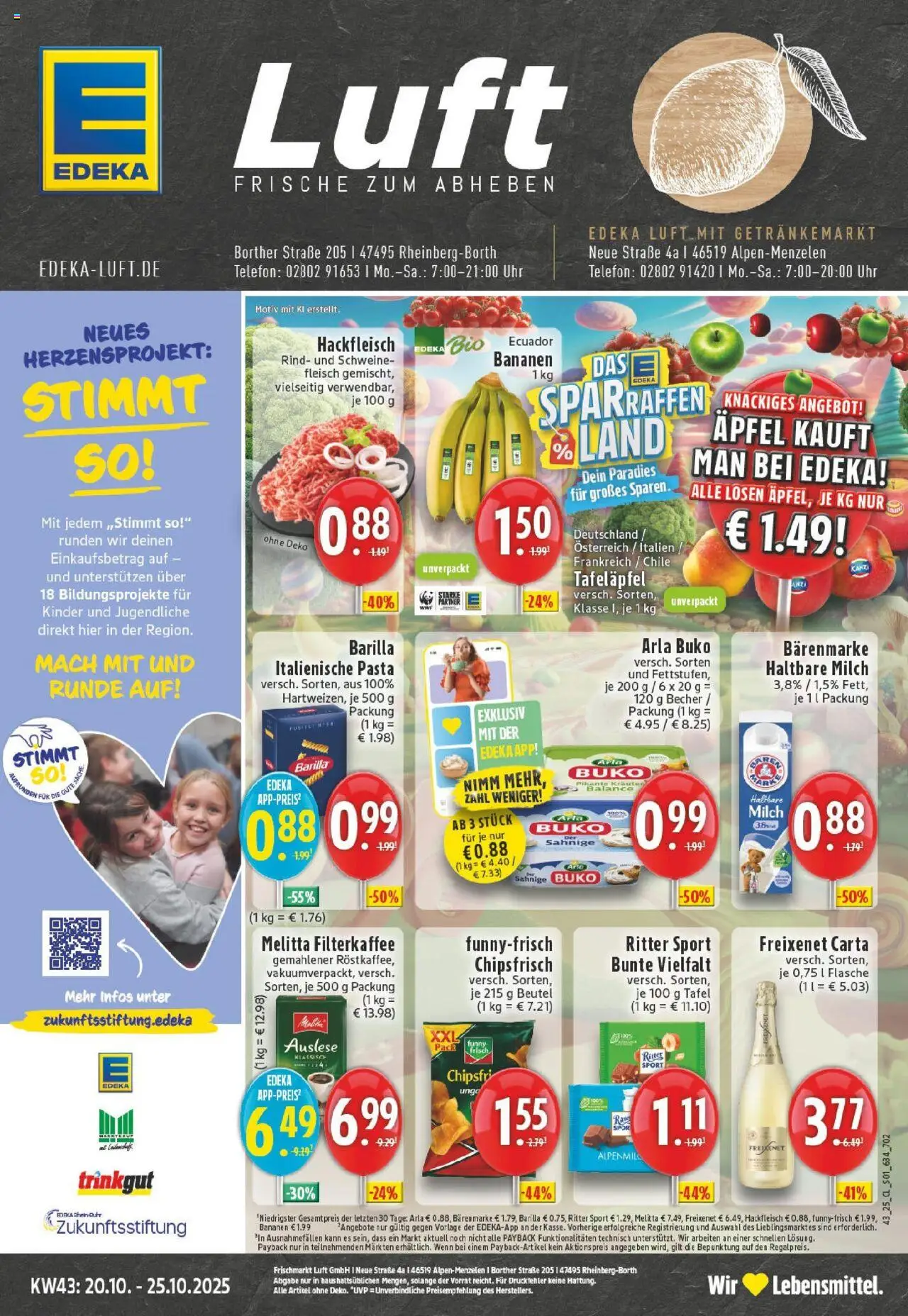 EDEKA Prospekt ab 19.10.2025 - Prospekt Rheinberg - Borth Online