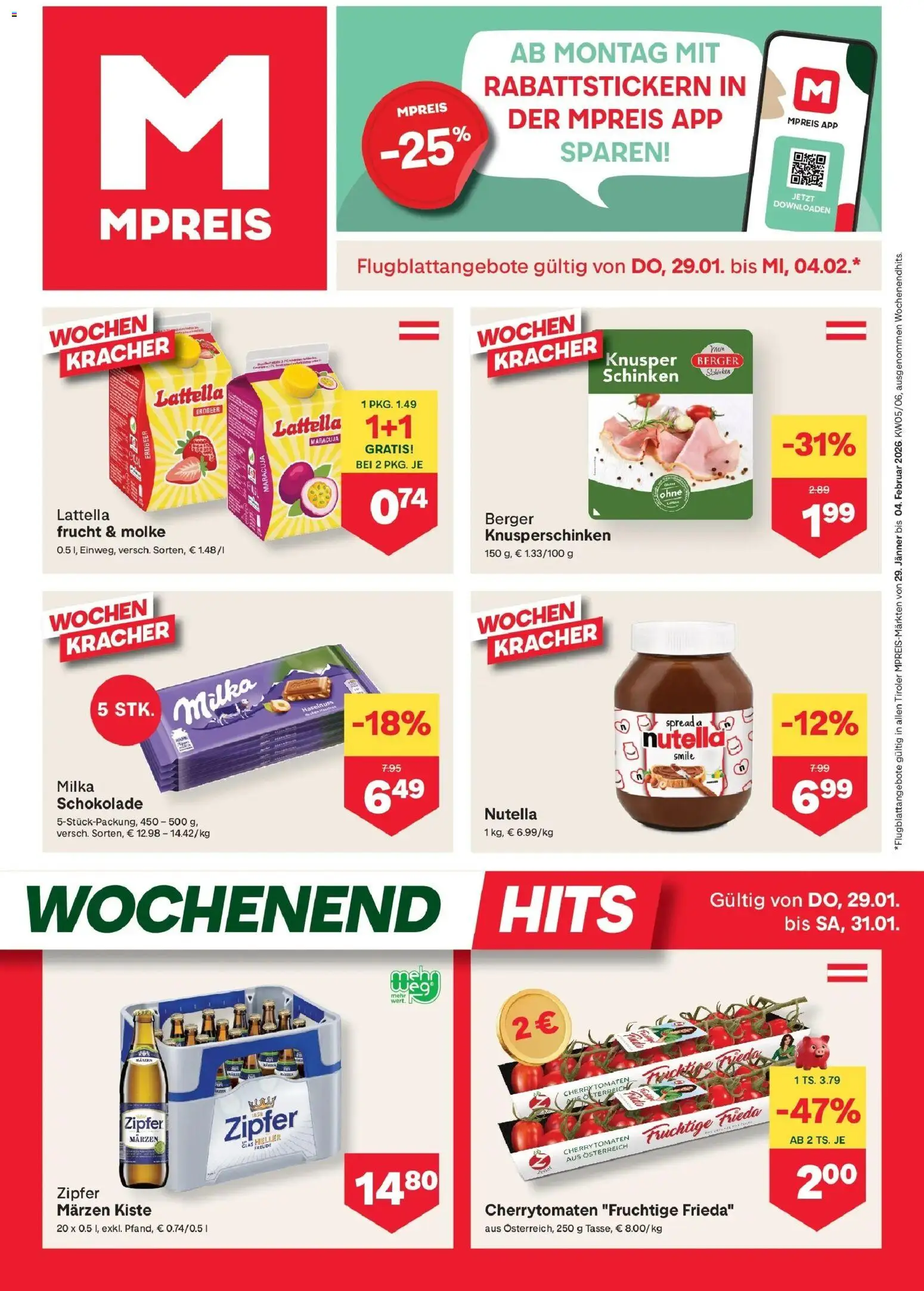 Vorschau der Angebote: MPREIS Pfunds gültig ab 29.01.2026