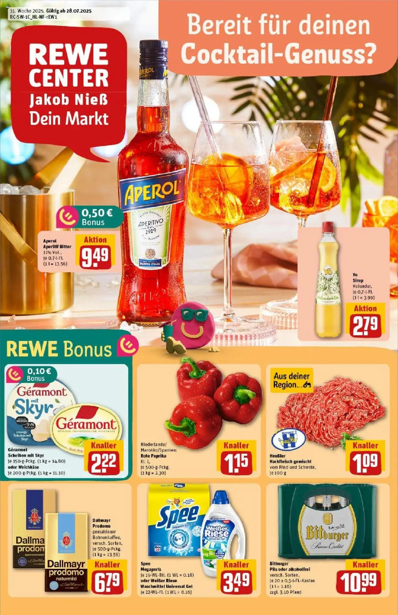 REWE Prospekt ab 27.07.2025 nächste Woche - Prospekt Heidenheim	