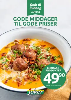 Forhåndsvis Godt til middag fra butikk Joker gyldig fra 02/01/2026
