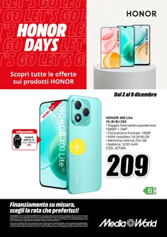 Anteprima dell'opuscolo Volantino Honor Days dal negozio Media World valido da 02/12/2025