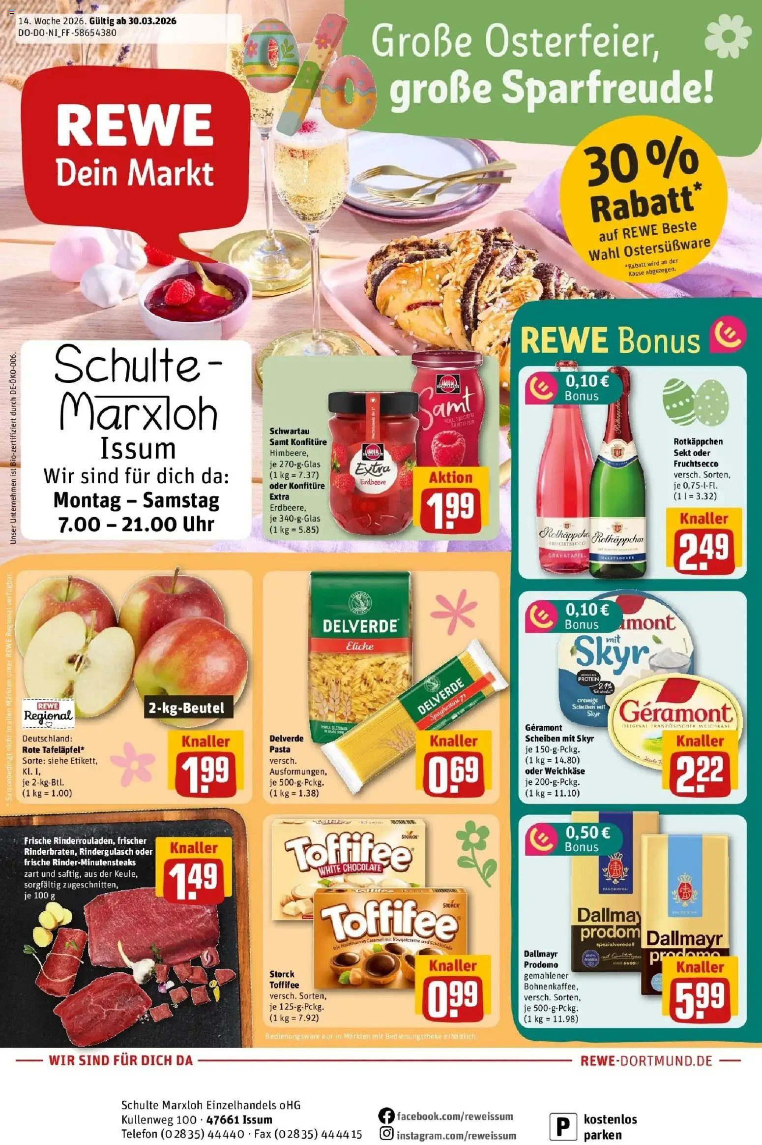 Vorschau von dem Prospekt des Geschäftes Rewe, gültig ab dem 30.03.2026