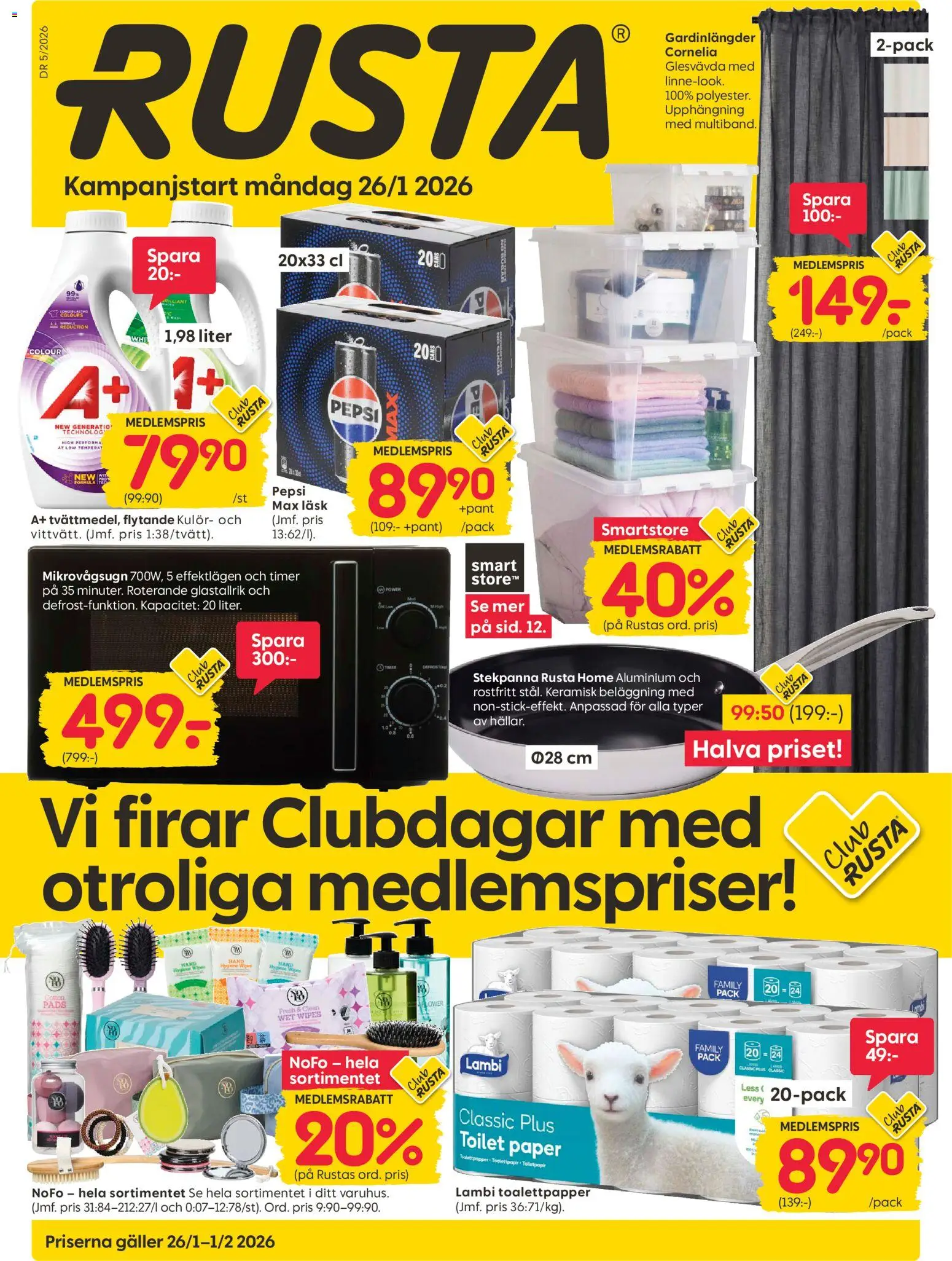 Förhandsgranska reklamblad Aktuella reklamblad Rusta från butik Rusta gäller från 26/01/2026