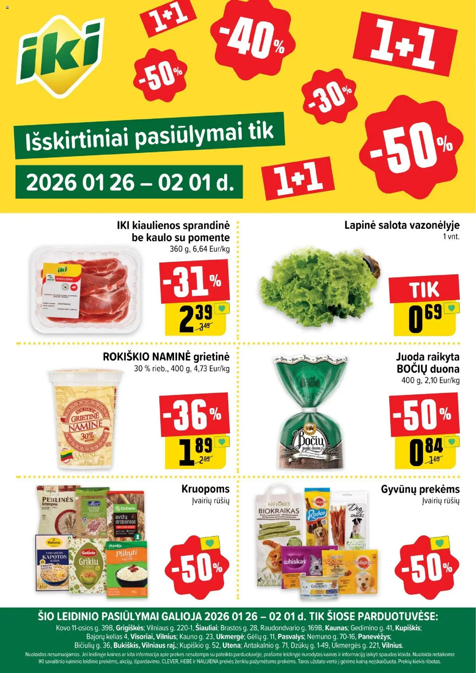 IKI parduotuvės leidinio Leidinys - Specialūs pasiūlymai IKI parduotuvės klientams galiojančio nuo 2026.01.26 peržiūra
