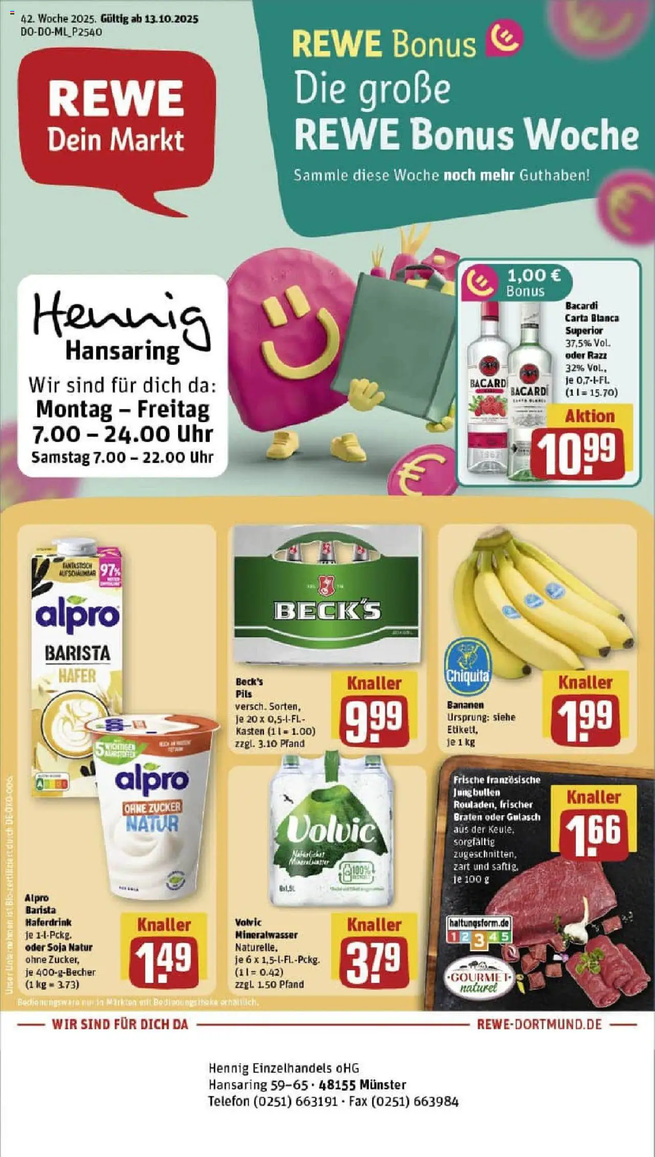 REWE Prospekt ab 13.10.2025 nächste Woche - Prospekt Münster	