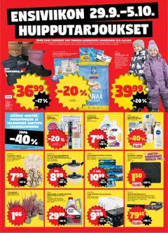 Kaupan Tokmanni Ensi viikon huipputarjoukset esikatselu, voimassa 29/09/2025