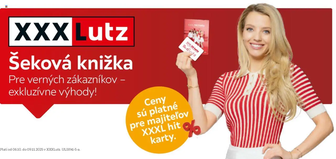 XXXLutz Výhodné poukazy pre majiteľov HIT karty (06.10. - 09.11.2025) - Akčná ponuka