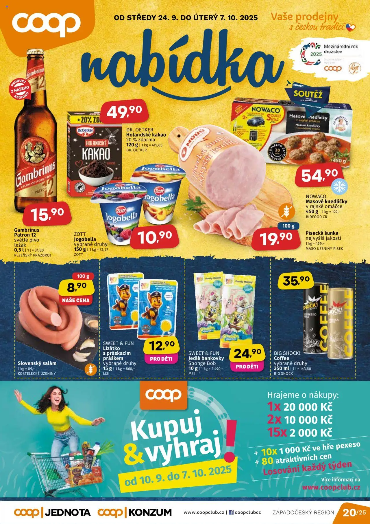  COOP Leták - Západočeský region (24.09.2025) - Jednota leták