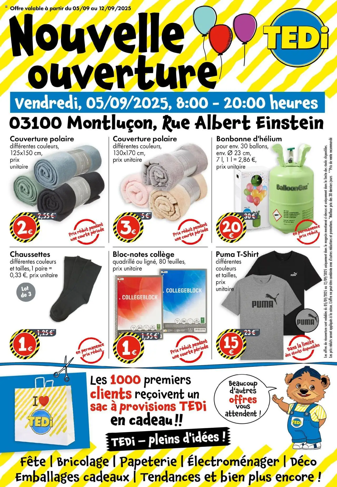 Nouvelle Ouverture | Montluçon de la boutique TEDi valable du 05/09/2025 - Page numéro 1