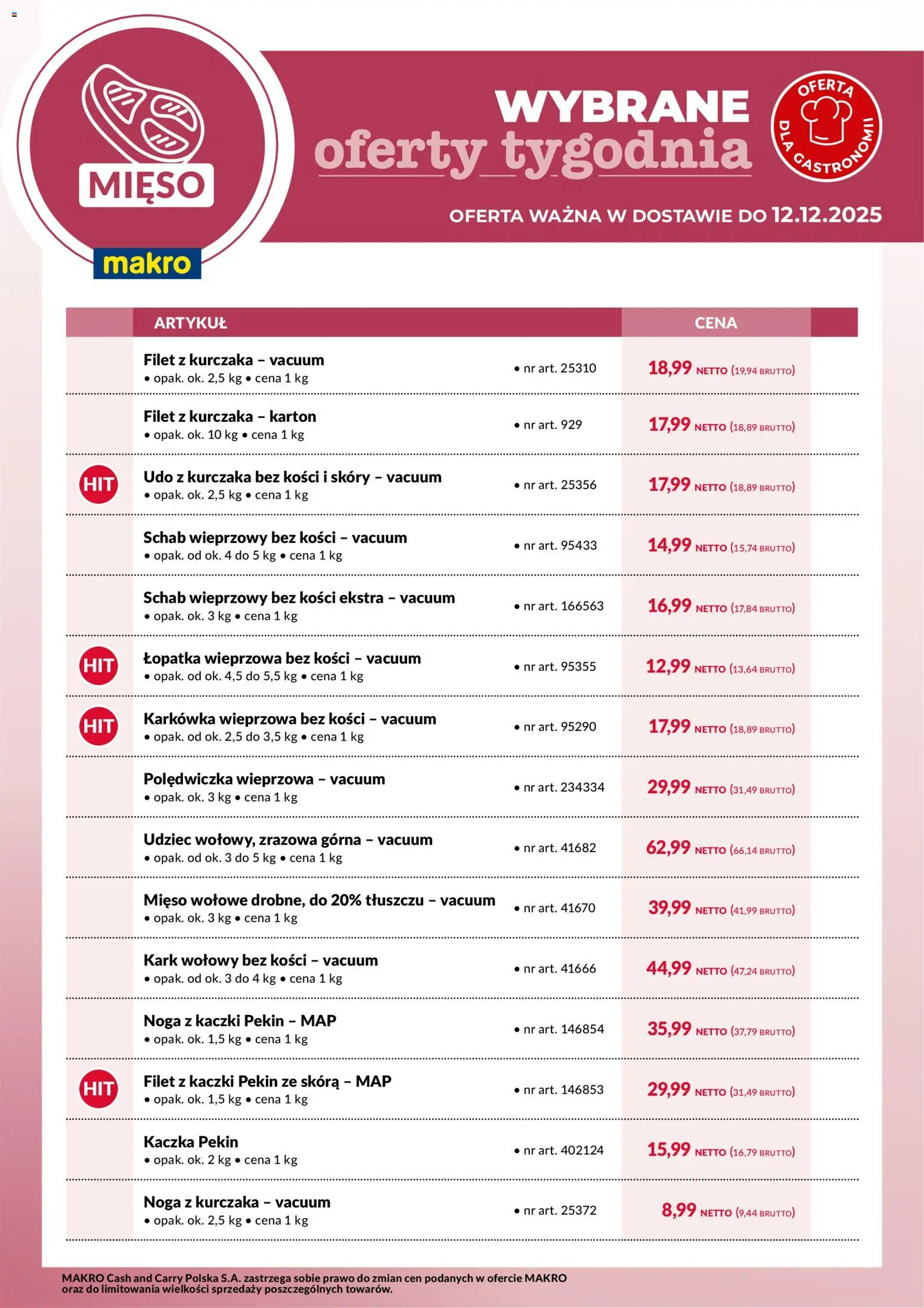 Pogląd gazetki "Wybrane oferty tygodnia w dostawie" ze sklepu Makro ważnej od 06.12.2025