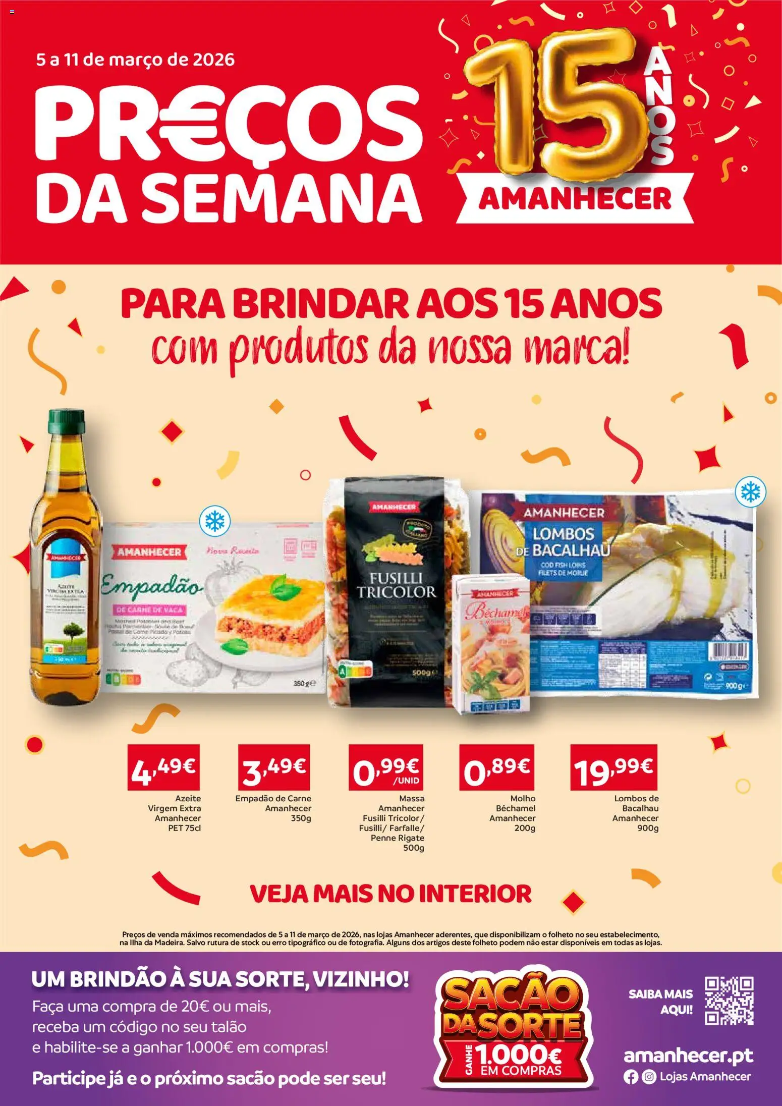 Pré-visualização do folheto da loja Amanhecer válida a partir de 05/03/2026