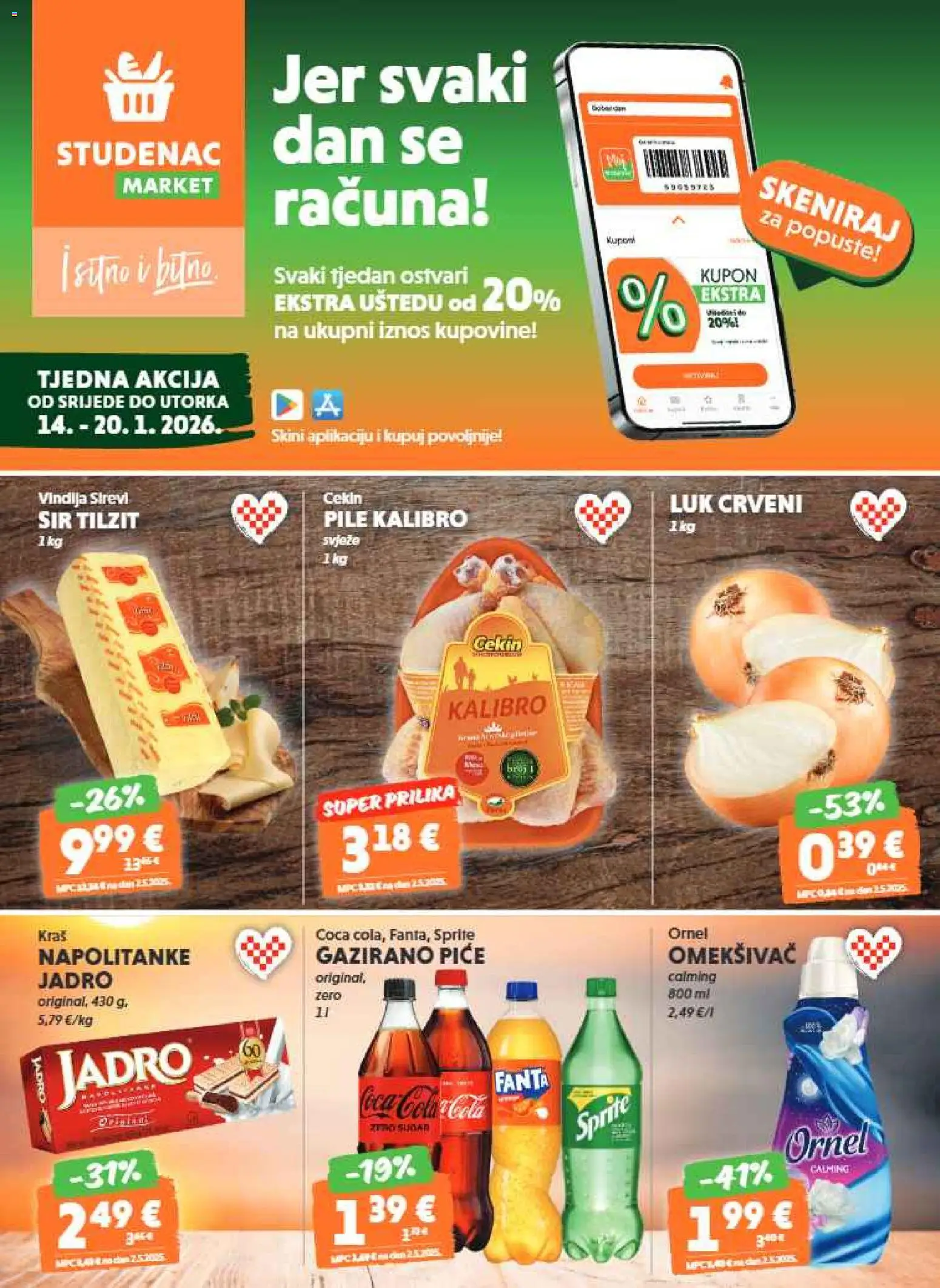 Pregled letka Katalog trgovine Studenac vrijedi od 14.01.2026