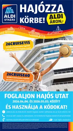 Aldi - Aldi Utazás katalógus megtekintése, amely érvényes 2026.04.16.-től